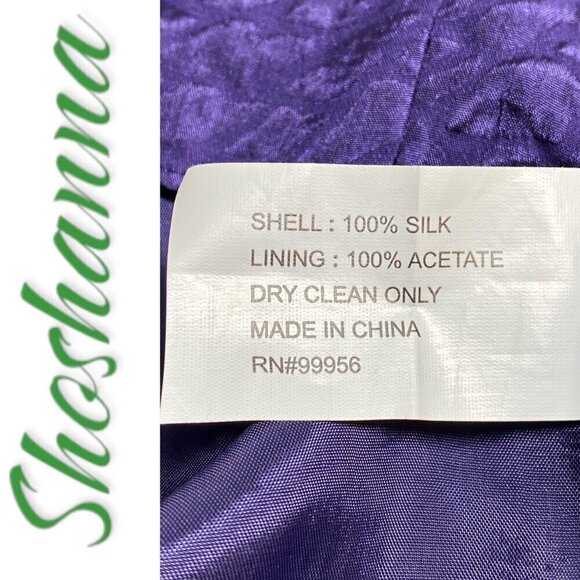 NWT SHOSHANNA 100% Silk Strapless Purple Snakeprint Mini Dress, Size 8 - Picture 10 of 13